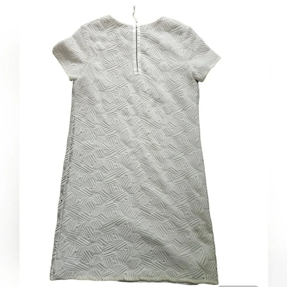 Lida Biday White Shift Dress With Lace  Overlay - Picture 2 of 7